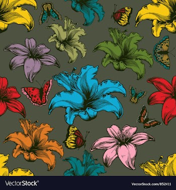 Vintage seamless floral wallpaper vector image