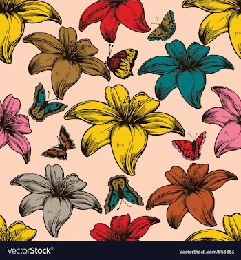 Vintage seamless floral wallpaper vector image
