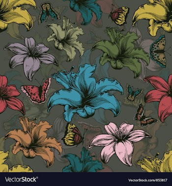 Vintage seamless floral wallpaper vector image