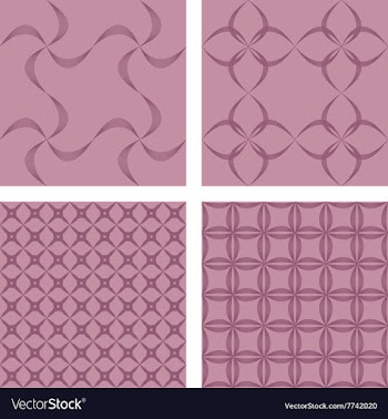 Vintage seamless pattern background set vector image
