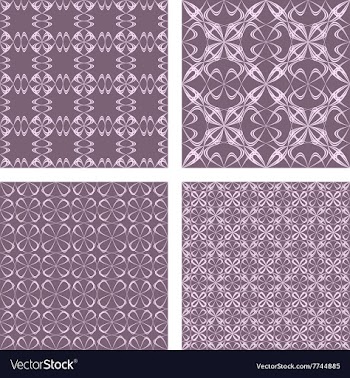 Vintage seamless pattern background set vector image