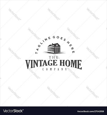 Vintage shape real estate logo design templ vector image
