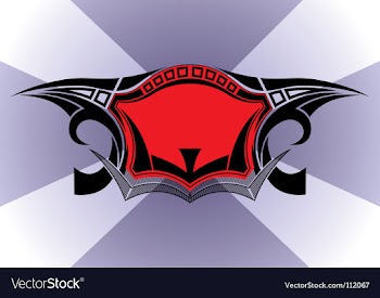 Vintage shield vector image