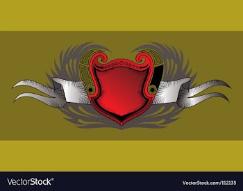 Vintage shield vector image