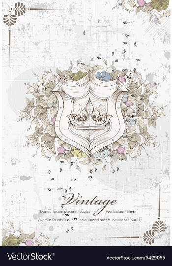 Vintage shield vector image