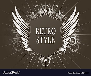 Vintage shield with wings vector image