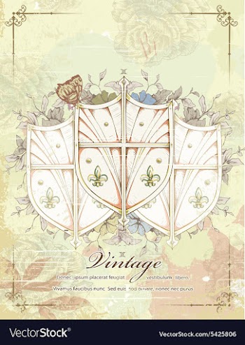 Vintage shields vector image