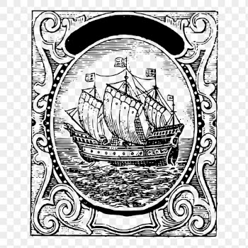 Vintage ship png illustration, water | Free PNG Illustration - rawpixel