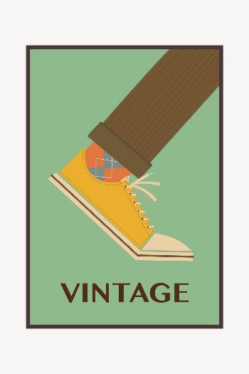 Vintage shoe poster background, fashion | Free PSD - rawpixel