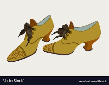 vintage shoes with small elegant heels and lacing