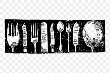 Vintage silverware png clipart, object | Free PNG Illustration - rawpixel