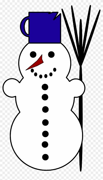 Vintage Snowman Clipart - White Clipart
