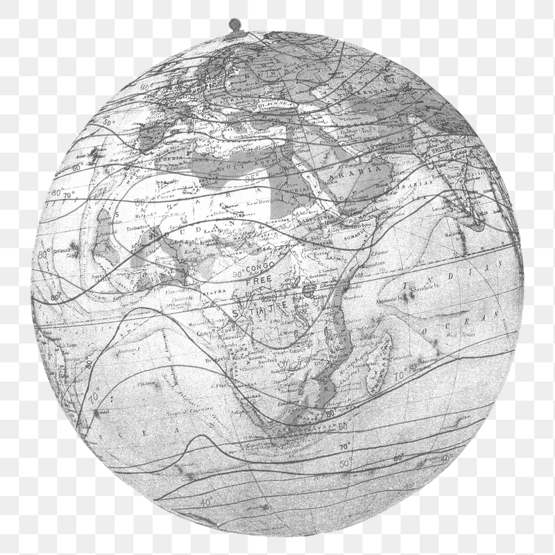 Vintage spinning globe png sticker, | Free PNG - rawpixel