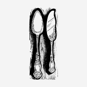 Vintage spoon, knife, cutlery drawing. | Free Photo - rawpixel