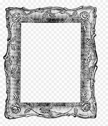 Vintage Square Mirror Frame Clipart , Png Download - Frame Design Drawing