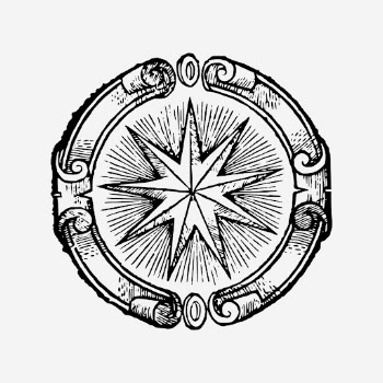 Vintage star badge drawing, celestial | Free Photo - rawpixel