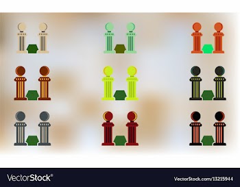 Vintage stone fence balustrade and grass vector image