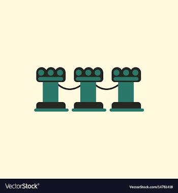 Vintage stone fence balustrade vector image
