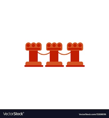 Vintage stone fence balustrade vector image