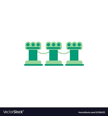 Vintage stone fence balustrade vector image