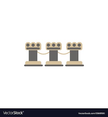Vintage stone fence balustrade vector image
