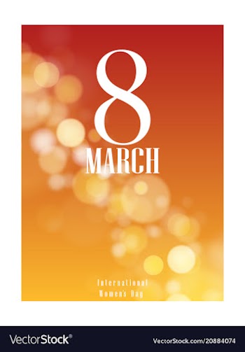 Vintage style 8 march design elements 8 march vector image
