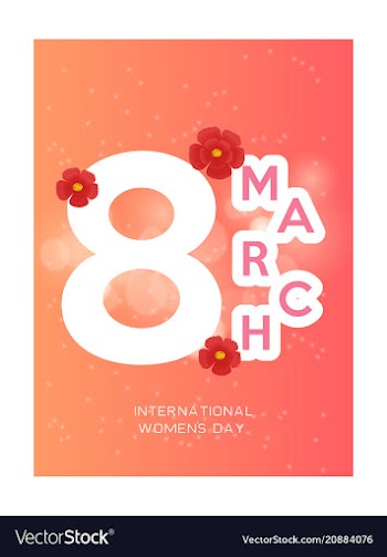 Vintage style 8 march design elements 8 march vector image