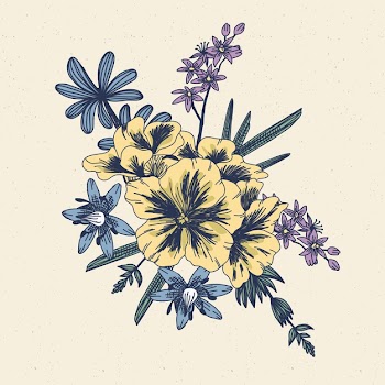 Vintage style floral bouquet Free Vector