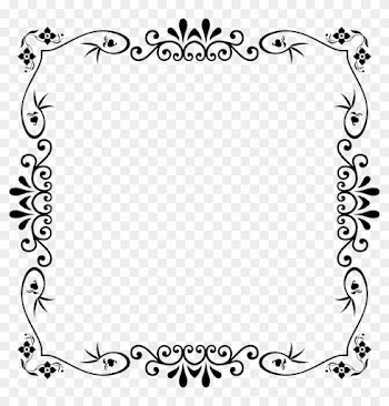 Vintage Style Frame 19 - Teacher Borders Black And White