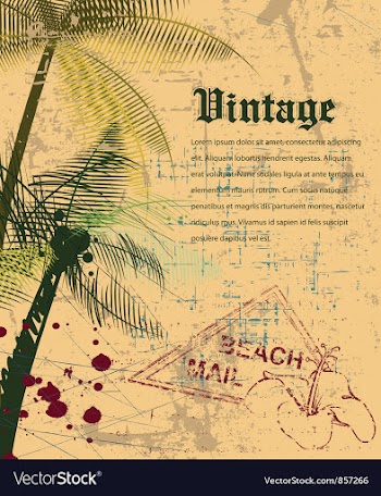 Vintage summer background vector image