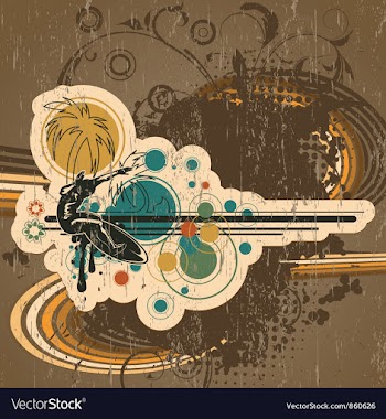 Vintage summer background vector image