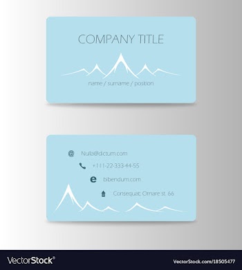 Vintage summer camping business card mountain vector image