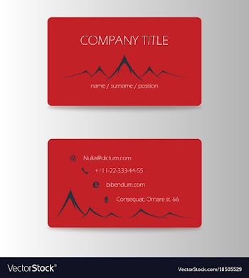 Vintage summer camping business card mountain vector image