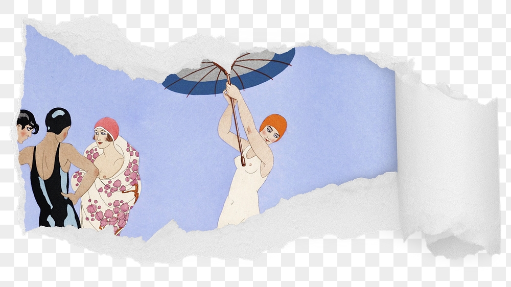 Vintage summer png women ripped | Free PNG - rawpixel