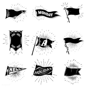 Vintage sunburst flags | Free stock vector - 581729