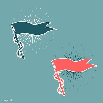 Vintage sunburst flags | Free stock vector - 581763