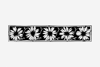 Vintage sunflower border element illustration. | Free Photo Illustration - rawpixel