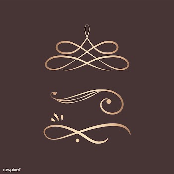 Vintage swirl design elements | Free stock vector - 554010