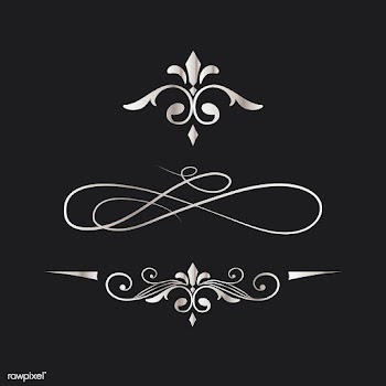 Vintage swirl design elements | Free stock vector - 554011