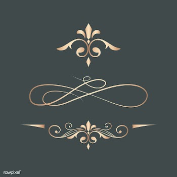 Vintage swirl design elements | Free stock vector - 554056