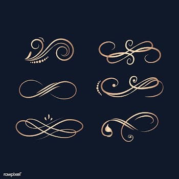 Vintage swirl design elements | Free stock vector - 554066