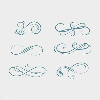 Vintage swirl design elements | Free stock vector - 554079