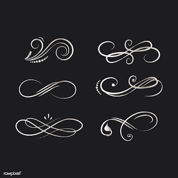 Vintage swirl design elements | Free stock vector - 554083