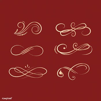 Vintage swirl design elements | Free stock vector - 554088