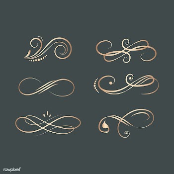 Vintage swirl design elements | Free stock vector - 554098