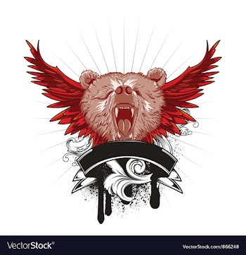 Vintage t-shirt design with bear vector image