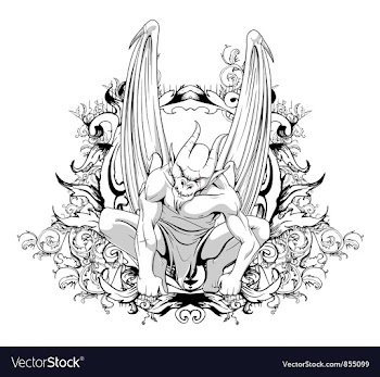 Vintage t-shirt design with gargoyle vector image