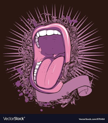 Vintage t-shirt design with mouth vector image