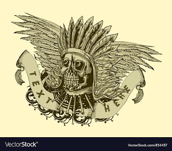 Vintage t-shirt design with skull vector image