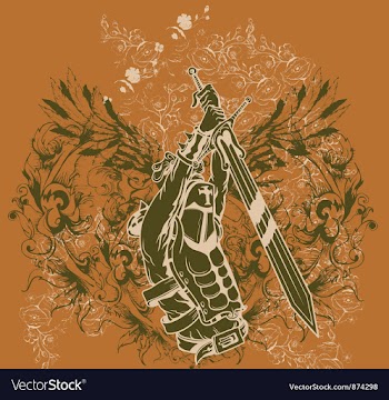 Vintage t-shirt disign with warriror vector image